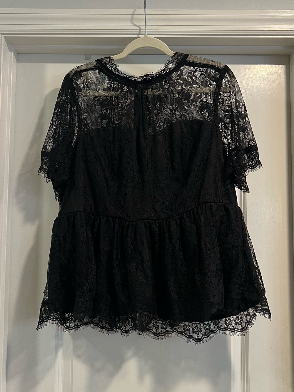 torrid Black Lace Peplum Blouse